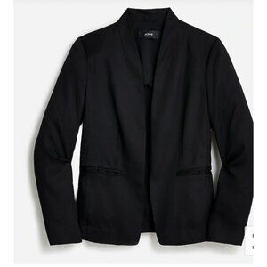 J.Crew Womens $198 Going Out Blazer Gramercy Twill Black Size 2 BK027